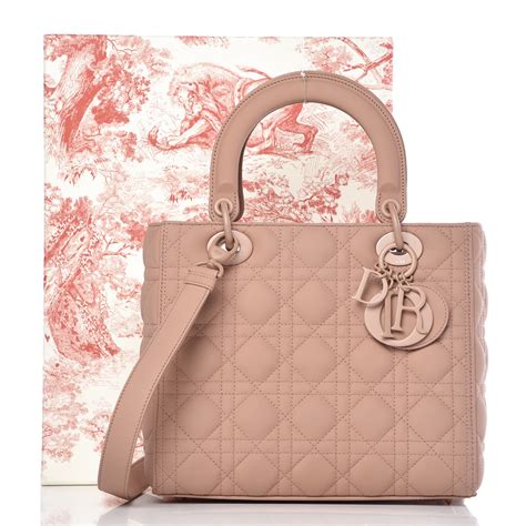 Medium Blush Lady Dior Matte Calfskin Wallet